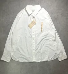 【新品タグ付】無印良品 洗いざらしブロードレギュラーカラー長袖シャツ L 白 レディース 婦人 オーガニックコットン コットン100% シンプル ベーシック 万能 定番 MUJI