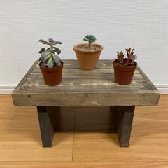 7/10まで！西海岸風カフェテーブル【ハンドメイド家具】 ヘリンボーン