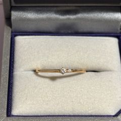 細身リング K10刻印あり　ダイヤモンド0.01ct 細身リング K10刻印あり ダイヤモンド0.01ct - メルカリ