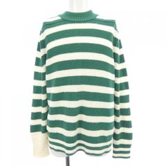 美品SUNNEI スンネイ ハーフジップ ニット セーター ボーダー 119P 