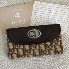 クリスチャンディオール 長財布 トロッター キャンバス レザー
