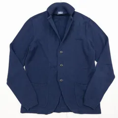 ◎Drumohr ドルモア ニットジャケット コットン ネイビー イタリア製 メンズ 42 b01207のサムネイル