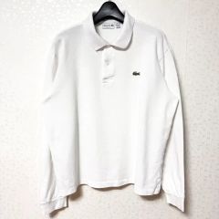 LACOSTE L1312X 日本製 ホワイト 長袖ポロ サイズ4 ヴィンテージ