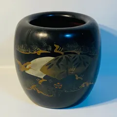 火鉢 和柄 火箸付 直径約26cm H約25cm 送料込み 火鉢 和柄 火箸付 直径約26cm H約25cm 送料込み フォロー割 クーポンご