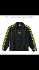 adidas always ウインドジャケット ブラック/グリーン - メルカリ