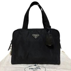 PRADA プラダ　テスートナイロン ミニボストンバッグ 黒 三角ロゴ 南京錠 極美品】プラダ トートバッグ ミニボストン 三角ロゴ テスートナイロン