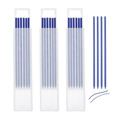 uxcell 18개들이 목공용 연필 교체 코어 샤펜형 교체 코어 2.8mm 건축용 스미테케샤프펜 교체 코어 목공 장인 목공용 깊은 구멍킹펜 블루