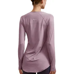 [Karsaer] ヨガウェア トップス スポーツTシャツ レディース 長袖 体形カバー スポーツ UVカット 伸縮性 ロング丈 ピラティス ジム トレーニング ランニング 吸汗速乾A0060