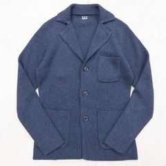 Cruciani クルチアーニ ニットカーディガン 後染め ウール ブルー