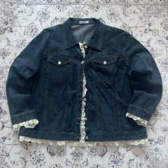 美品】ピンクハウス チュールレース セーラーカラーデニムジャケット