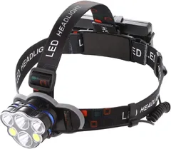 ヘッドライト USB充電式 Type-C LED 超高輝度 ヘッドランプ 8点灯モード 40時間連続使用可 ヘルメットライト 90°角度調節可能 ズーム機能 5200mAh大容量電池 軽量 防水 作業灯 釣り ライト 散歩 登山 キャンプ アウトドア用 防災のサムネイル