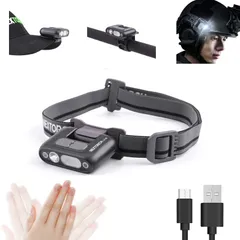 NEXTORCH LED ヘッドライト キャップライト 320ルーメン 小型 充電式 白光＆赤光 4段階調光 センサー機能 アクセサリー 高輝度 sos IPX4防水 アウトドア 登山 夜釣り 夜間作業のサムネイル