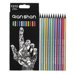色鉛筆 12色セット メタルカラーペン 色えんぴつ なめらか 鮮やか 画用色鉛筆 絵の具 塗り絵 落書き 美術 設計 画材用具 日記 手帳 写真デコレーション DIY用 アルバムペン オシャレ 文房具 筆記具のサムネイル