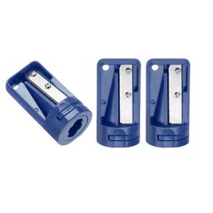 uxcell 3개 목공용 연필 깎기 수동 54 x 28 x 12mm킹펜 다크 블루