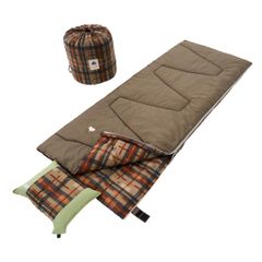 Coleman フリース 寝袋 オリーブチェック柄 1個売りできます(^o