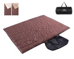 寝袋 冬用 CAMDOOR シュラフ 冬用 【3WAY & 超大サイズ4人家族用寝袋】封筒型 300T防水 幅広 両開きタイプ 家族用 洗える 連結可能 大きいサイズ 1-4人用 大型シュラフ 布団 掛布団 来客用 キャンプ アウトドア 防災 車中泊 収納袋一のサムネイル
