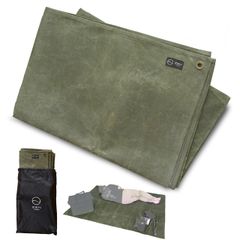 ZEN Camps Ground Sheet Tent Sheet 194cm*136cm Water-repellent Waterproof Paraffin Waxed Canvas Rugged Camping (Olive) t 0111a606