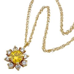 ⭐天然 マンダリンガーネット ダイヤ ペンダントトップ k18 1.3ct 