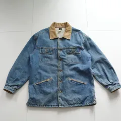 80s Lee リー ライダー シェルパ コーデュロイ カラ レンチ デニムジャケット Mのサムネイル