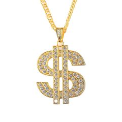 ドル マーク ＄ 弗 ゴールド ネックレス ロープ チェーン ペンダント 