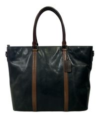 COACH メトロポリタントート 本革 バイカラー A4可 大容量 通勤 メンズ