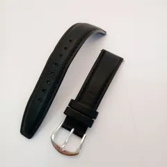 0510-3 SEIKO セイコー DXH3AZ メンズ腕時計 18mm 交換ベルト バンド 純正ベルト レザー 革 黒ブラックのサムネイル