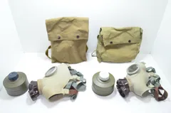 ● 【送料無料】 実物品 軍使用 ガスマスク 防毒マスク フィルター付き ミリタリー サバゲー 2点セットのサムネイル