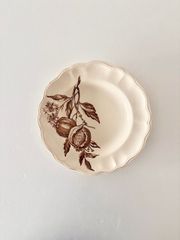 美品】Honnete ウールプルオーバーブラウス 半袖 グリーン・ブラウン 