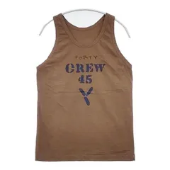 45R/45rpm ロゴ FORTY CREW ノースリーブカットソー タンクトップ ブラウン レディース フォーティーファイブアールピーエム【中古】6-0426S∞のサムネイル