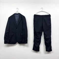 COMME des GARCONS HOMME ギャルソン オム セット アップ ウール ポリエステル ポリウレタン パッカリング ジャケット パンツ S 805-0180