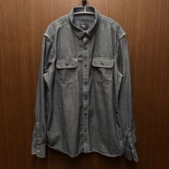 スタンダードカリフォルニア　デニムシャツ　USED加工(ペンキ等) L 美中古 スタンダードカリフォルニア デニムシャツ USED加工(ペンキ等) L 美