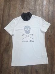 MARK&LONA マークアンドロナ モックネック シャツ 3Dロゴ レディース