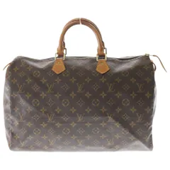 LOUIS VUITTON (ルイヴィトン) モノグラム スピーディ40 ハンドバッグ ボストンバッグ ブラウン レザー×PVC M41522 ゴールド金具