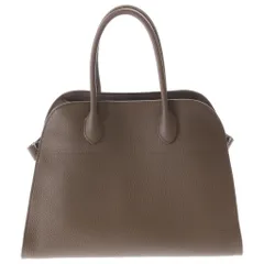 THE ROW (ザロウ) ソフトマルゴー12 レザー 2WAY ハンド ショルダーバッグ シルバー金具 ダークオリーブ ブラウンのサムネイル