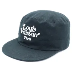 LOUIS VUITTON (ルイヴィトン) ×NIGO ニゴ エンブロイダリーデザイン レザーアジャスター ピルボックスキャップ 帽子 ブラック MP2732のサムネイル
