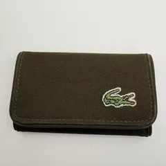 LACOSTE ラコステ 4連キーケース ブラウン系 ワニロゴ 刺繍 コンパクト キーケース 美品のサムネイル