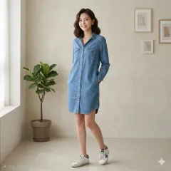 リヴァイ LEVI'S デニム シャツ ONE PIECE ロング デニムシャツのサムネイル