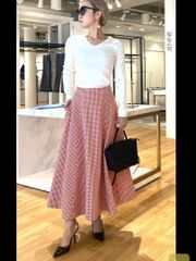 JENNE ジェンヌ チェック柄フレアスカート 黒 ブラック タグ付き