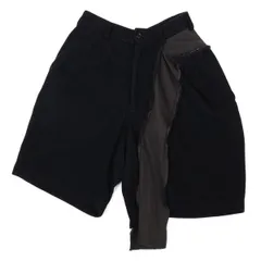 H&M コムデギャルソンCOMME des GARCONS ウール混紡切替デザインショートパンツ 紺チャコール34のサムネイル