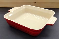 未使用》オレンジ ルクルーゼ レクタンギュラーディッシュ 長方形