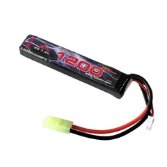 Kypom S電動ガン 7.4V 1200mAh 25C50C リポ）★ミニタミヤ コネクター 電動ガン エアガン リポ リチウムポリマー バッテリーのサムネイル