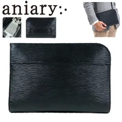 【M465】【未使用品】【定価19,800円】【日本製】aniary アニアリ クラッチバッグ セカンドバッグ ウェーブ 裏地カモフラージュ柄