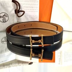 エルメスHERMES  ベルト　Hバックル 黒、オレンジリバーシブル HERMES エルメス Hバックル ベルト リバーシブル ブラック｜Yahoo