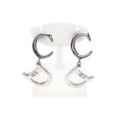 【中古】Christian DIOR クリスチャンディオール CDロゴスイングピアス シルバー ブランドアクセサリー