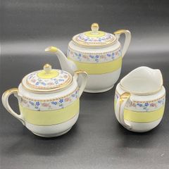極美品】ノリタケ ポロネーズ ティーポット シュガー クリーマー 3点 