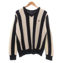FRED PERRY ボーダー クルーネック ニット セーター - メルカリ
