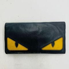 FENDI 長財布 ラウンドジップ ブラック モンスター バグズアイ レザー