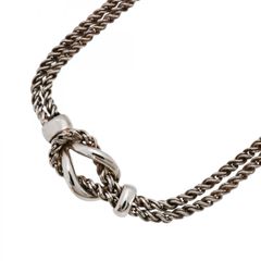 ノ*ト様 TIFFANY&Co.ダブルロープセンターノットネックレス925 | Mercari
