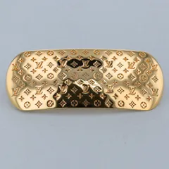 【値下げ】LOUIS VUITTON ルイ・ヴィトン バレッタ ナノグラム バレッタ M80277 レディース メタル ゴールド 中古のサムネイル
