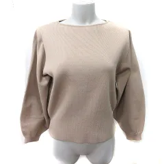 グリーンレーベルリラクシング ユナイテッドアローズ green label relaxing ニット カットソー 長袖 ベージュ /YI